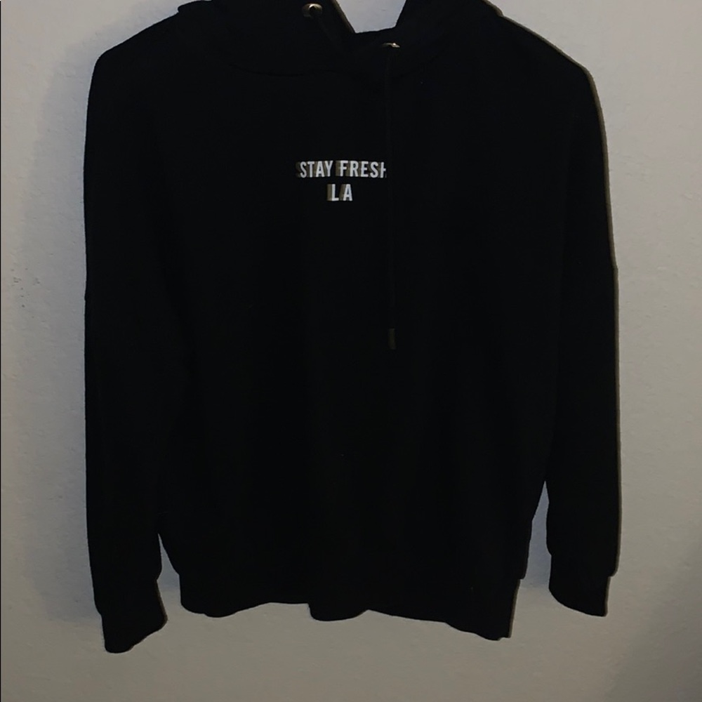 black hoodie